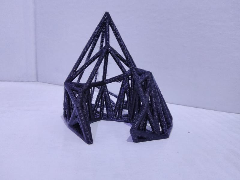 wireframe polygon sculpture
