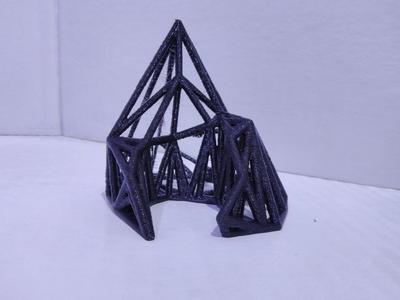 wireframe polygon sculpture