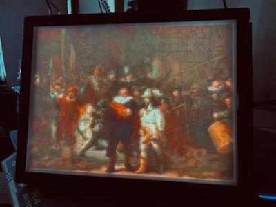Rembrandt's "The Night Watch" Color Lithophane