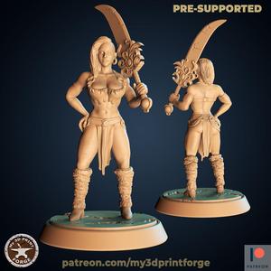 Female Barbarian 32mm and 75mm