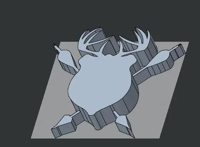armor shield and antlers Christmas ornament   