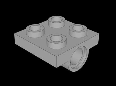 Lego Compatible (2817.dat) Plate  2 x  2 with Holes   