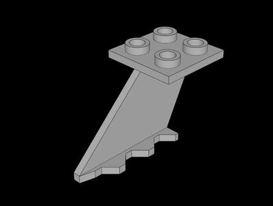 Lego Compatible (3479.dat) Tail  4 x  2 x  2   