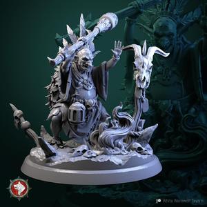 Goblin shaman 32mm and 75mm pre-supported