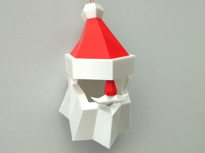 Modern Santa Claus Christmas Ornament (Without Support)