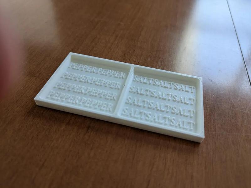 Tray for Salt Shaker and Pepper Grinder   