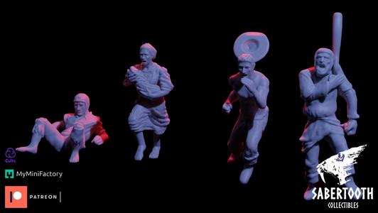 Scared Peasants 28mm 4 Pack