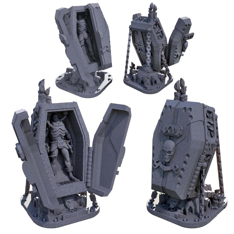 Gothic Sci Fi Warriors Med Bay Regeneration Sarcophagus