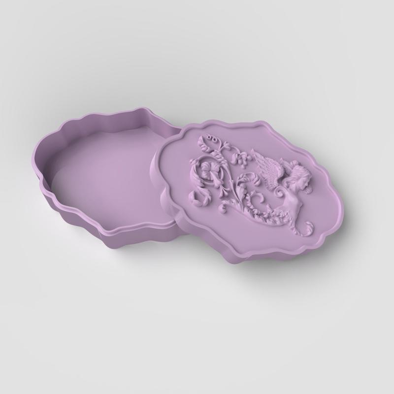 3D Model STL Box Girl Bas Relief