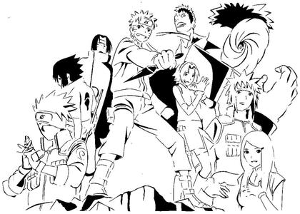 Naruto Shippuden stencil