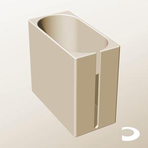 CX96-190-SS Slotted Modular Stacking Storage Boxes Bins | Printable Objects - Infinite Containers | stl file for 3d printing