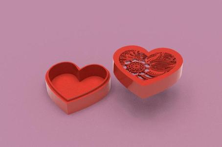 Mandala heart box