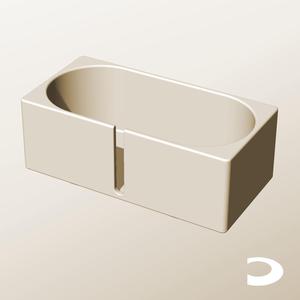CX96-75-SB Slotted Modular Stacking Storage Boxes Bins | Printable Objects - Infinite Containers | stl file for 3d printing