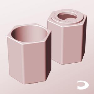 CH68-90-P Pierced Modular Stacking Storage Box Bin Container Planter Lamp Shade | Printable Objects - Infinite Containers | stl file for 3d printing