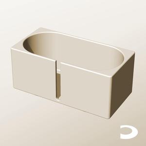 CX96-90-SB Slotted Modular Stacking Storage Boxes Bins | Printable Objects - Infinite Containers | stl file for 3d printing