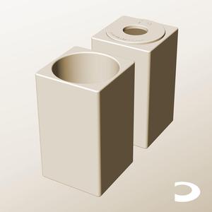 CS96-180-P Pierced Modular Stacking Storage Box Bin Container Planter Lamp Shade | Printable Objects - Infinite Containers | stl file for 3d printing