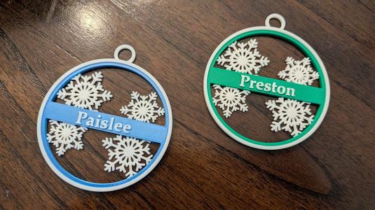 Customizable Name Ornament
