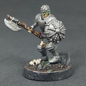 Skeleton  - Axe & Shield E, Pre-Supported