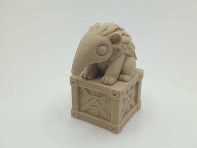 Anteater on decorated base