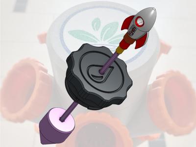Water level indicator for "Hydroponic Tower"