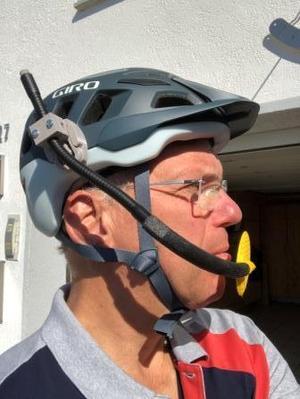 Fahrradhelm Insektenmundschutz
