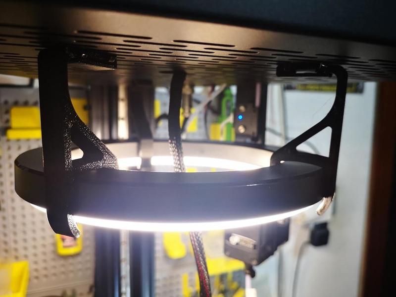 FLSUN SR QQS led light ring brackets with cable ties slot