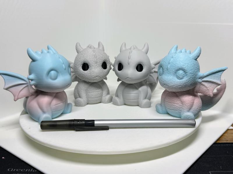 3" Cute Fuzzy Tiny Dragon With Wings Figure