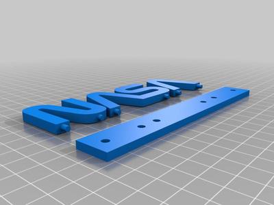 Nasa Lettering with Stand