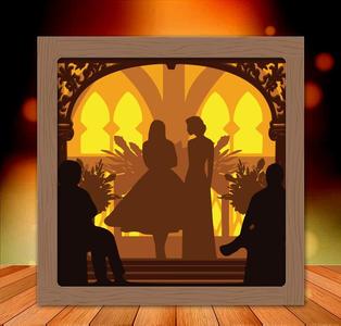 Mrs and Mrs Wedding light box 4