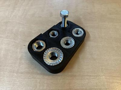 Fusion 360 calibration piece for nut enclosuers