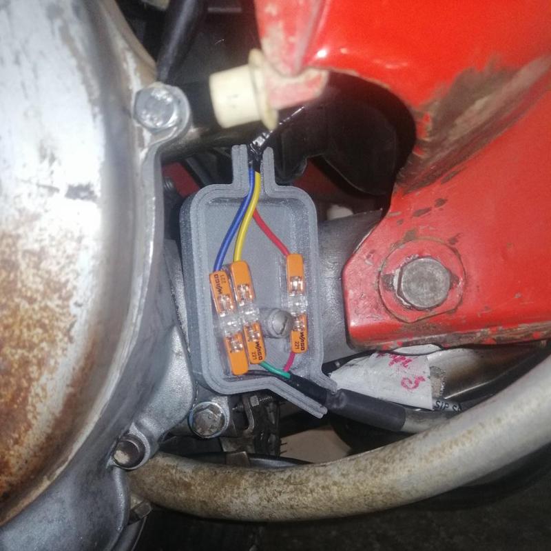 Vespa V50 Anschlussbox Kabelbox WAGO Klemme Zündung lan electric connection