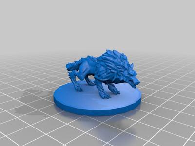Dire Wolf on Large Base (45mm)