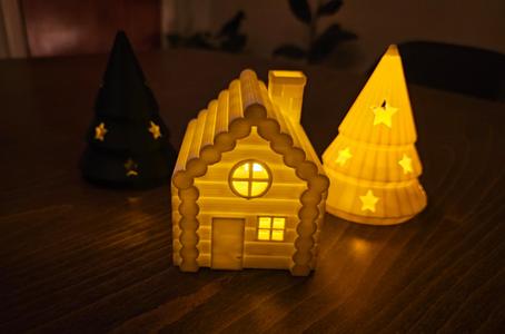 cozy cabin LED tea light cover