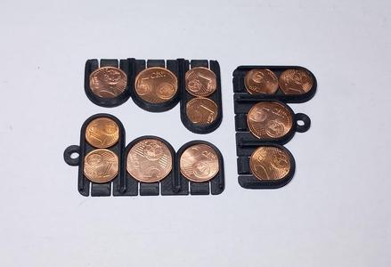 Copper euro coin dispenser