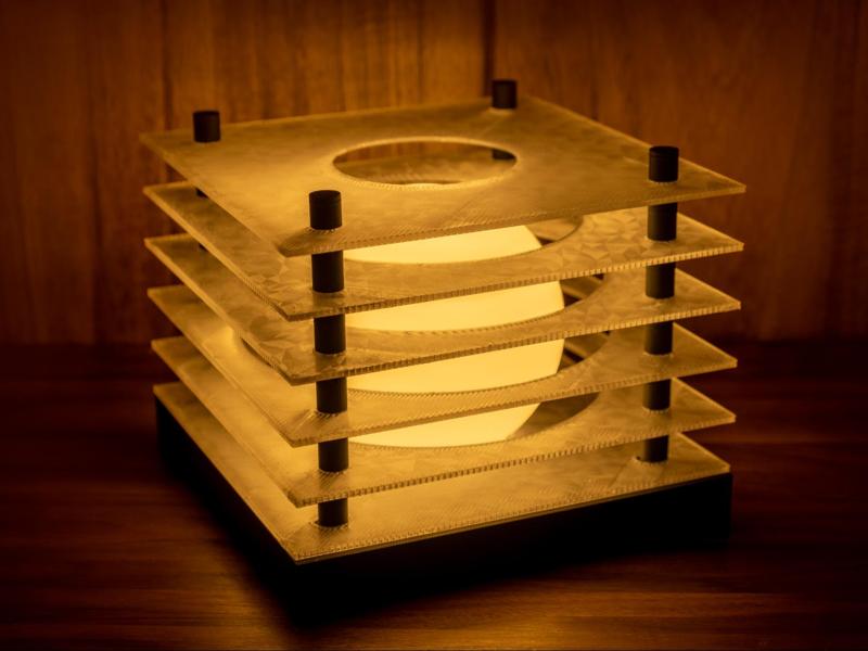 Bedside Lamp — Square and Round (Kit 001)