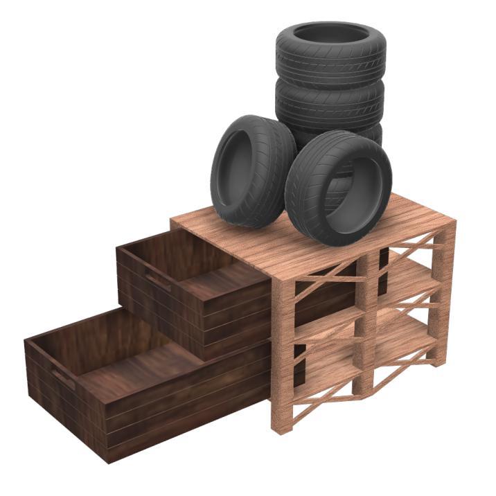 Tire Penholder and Pallet Drawer