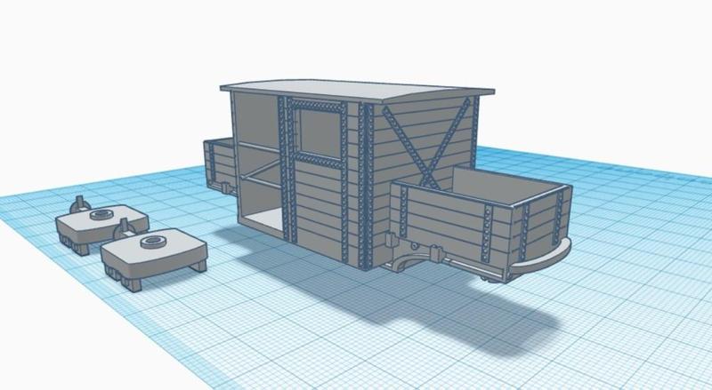 H0e / OO9 Péchot Horse transport wagon