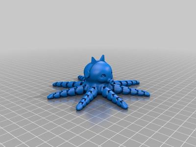 Mini Octopus with Cat Ear Headphones