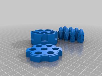 .45 Caliber Dice & Revolver cylinder
