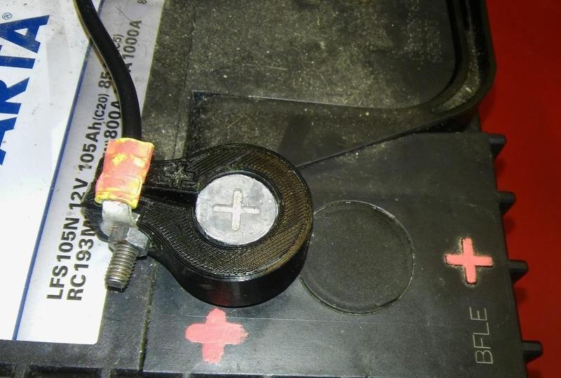 Battery Posts with Ni straps for High Currents