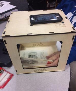 Lasercut phone document scanner stand