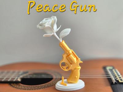 Peace Gun Revolver with Rose
