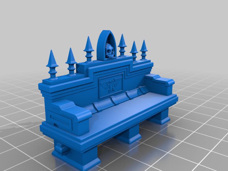 Grim Dark Bench for Tabletop 28mm / Grim Dark Sci-Fi