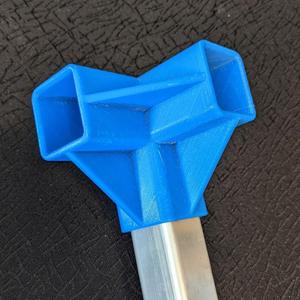 1"  Square Aluminum Extrusion Corner (No Supports)