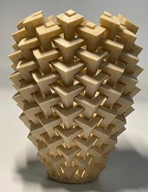 Vase with mesh repaired