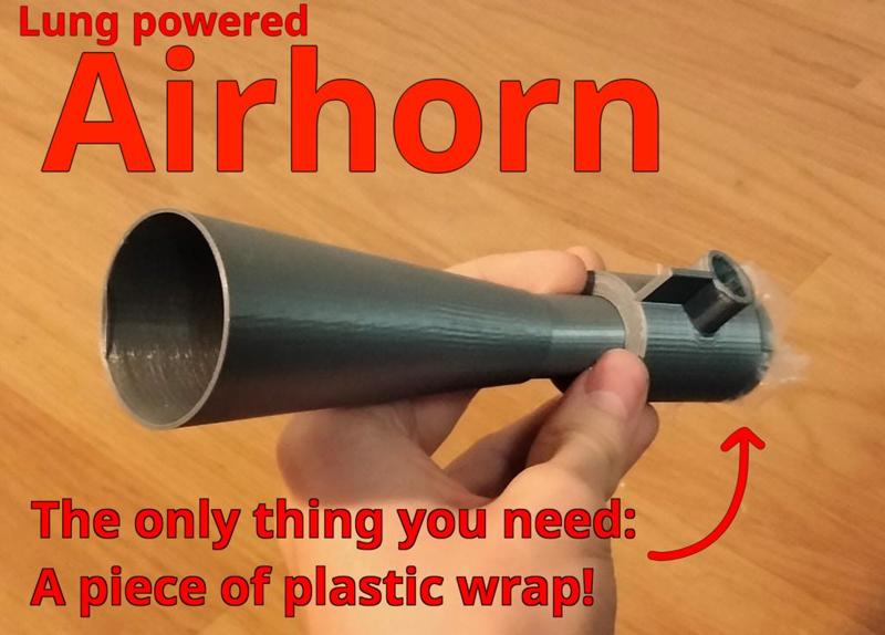 Lung powered air horn
