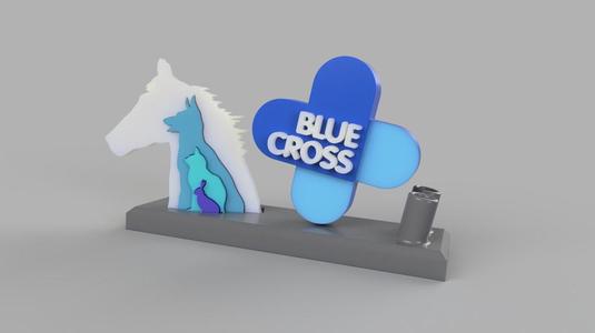 Blue Cross Pen Holder