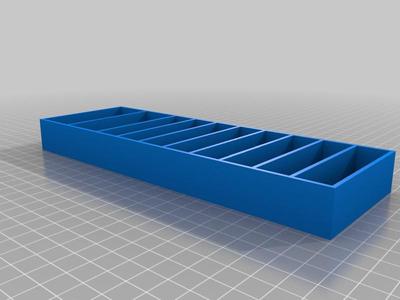 Customizable Brother P-Touch cartridge holder, two widths