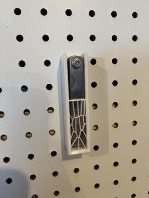 Feeler gauge holder for pegboard