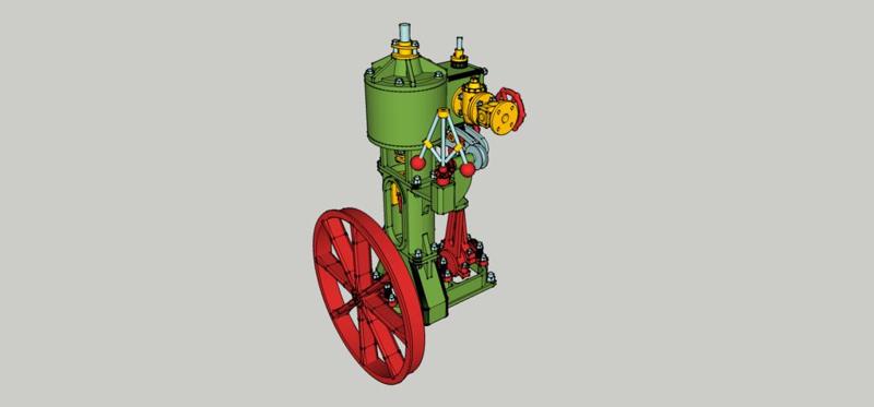 Máquina de vapor vertical